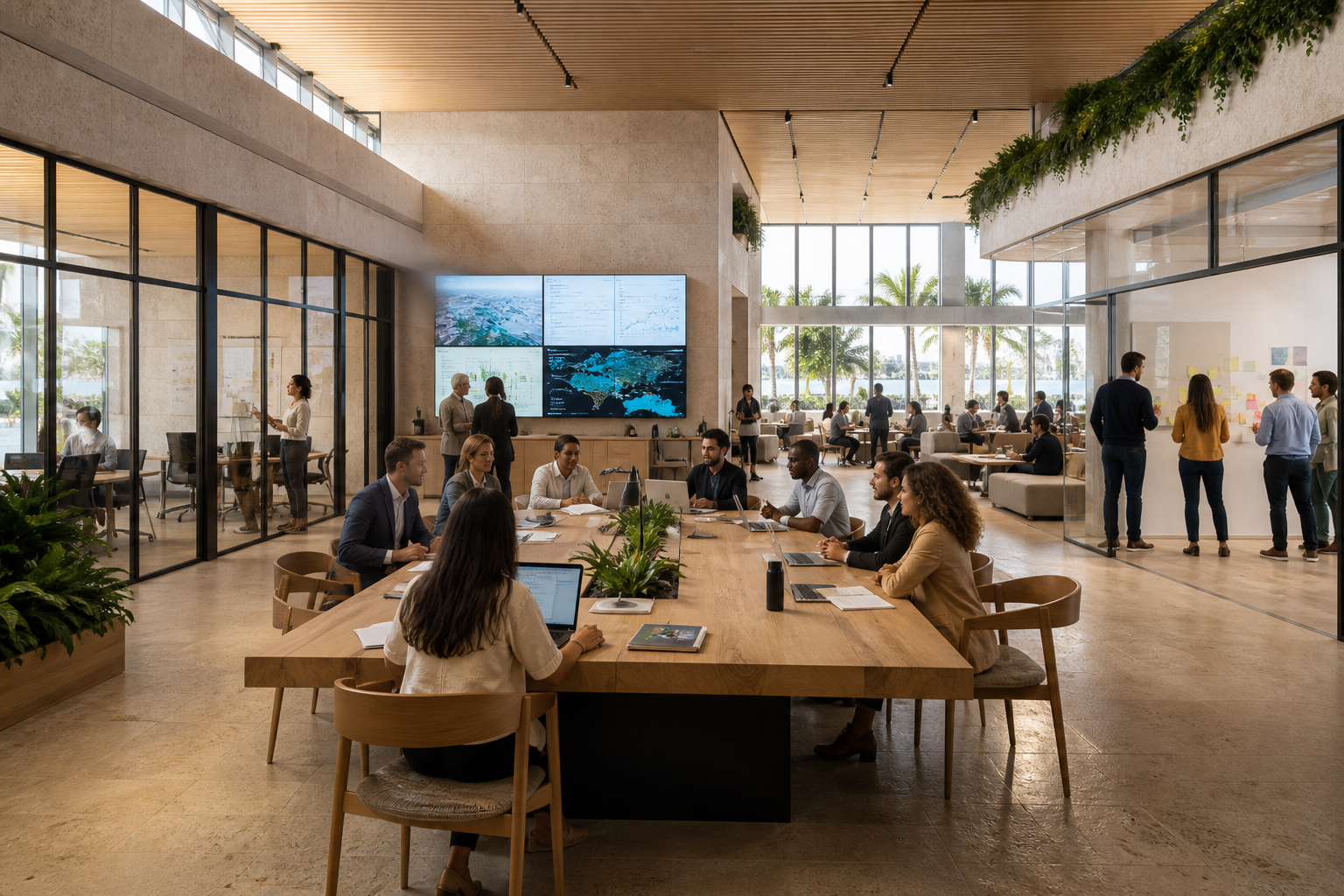 The illustrated Wicreation Alliances House, a bright shared space for entrepreneurial collaboration